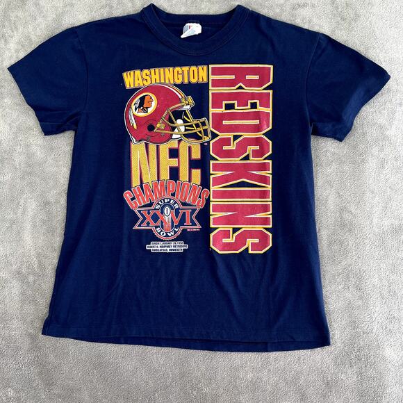 Vintage Redskins Super Bowl Tshirt 1992 Made in USA Collectible Mens S - Picture 1 of 8